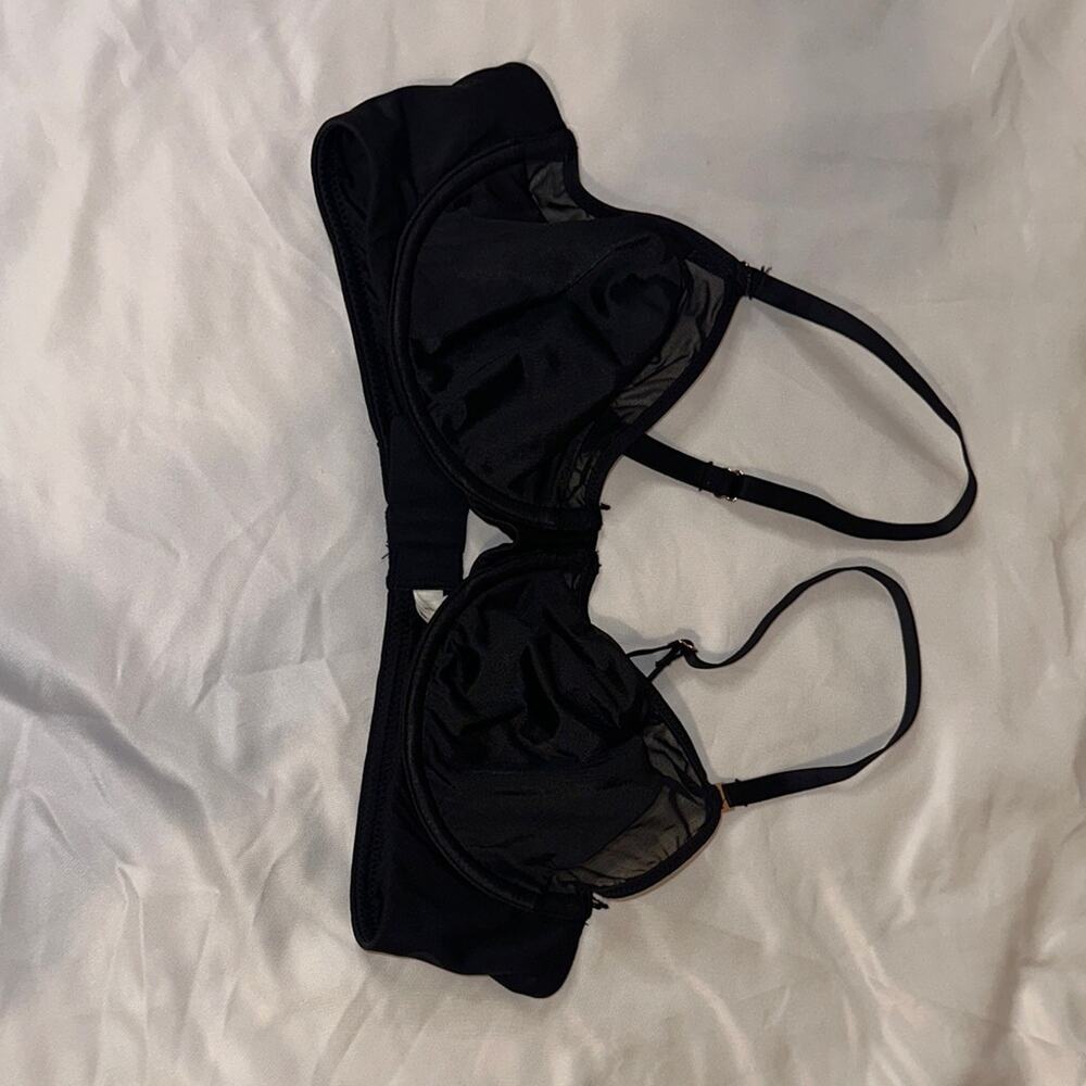 Le Mystere Elegant Black Sheer Bra - 36B